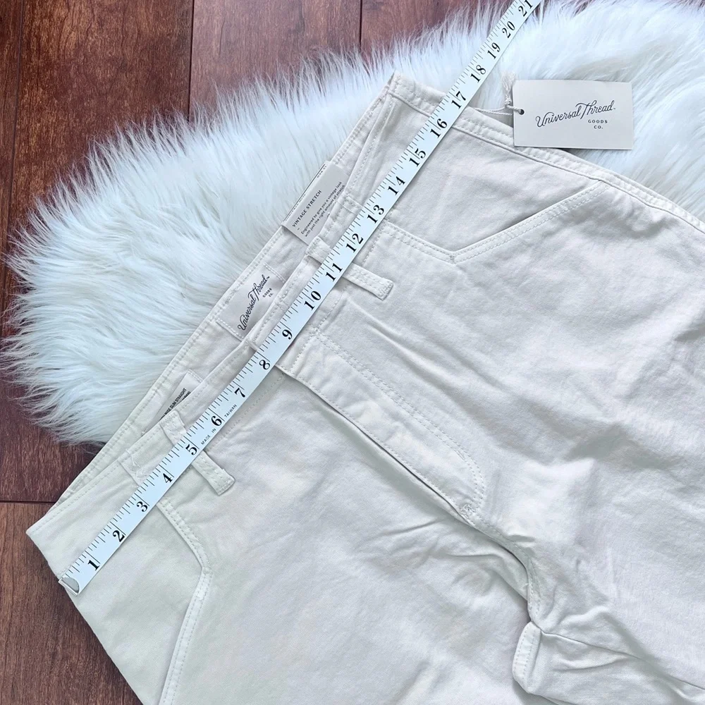 NWT Universal Thread™ High-Rise Slim Straight Jeans - Off-White- Size 12